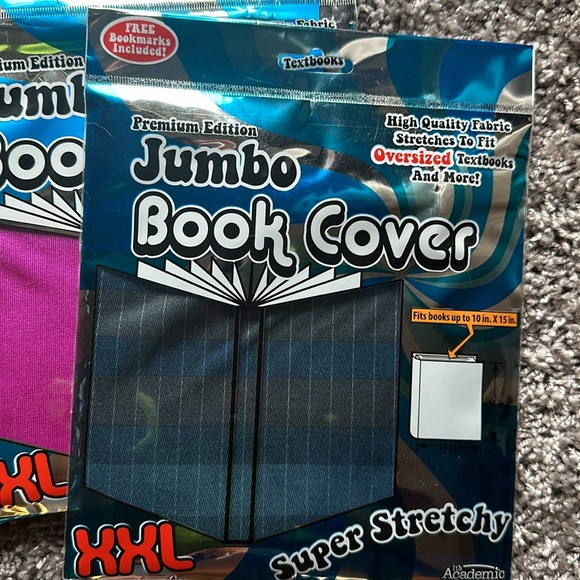 3/$15. 6 JUMBO BOOK COVERS FITS OVERSIZED BOOKS FREE BOOKMARK - FITS 10x15” - Picture 9 of 9